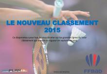 Nouveau classement badminton 2015