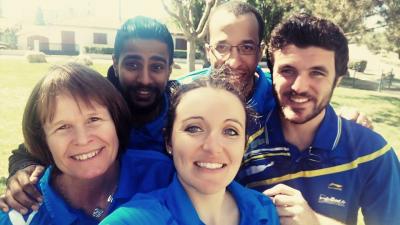 Equipe 1 à Brax : Christine, Daniel, Sandra, Bouns et Micka