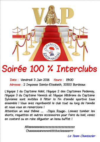 Soirée 100% interclub