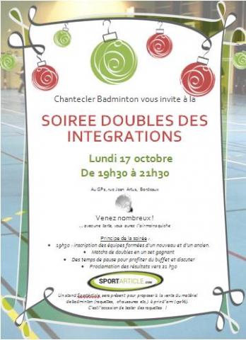 Affiche Soirée double des intégrations