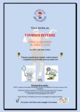 Affiche tournoi  de badminton de Noël